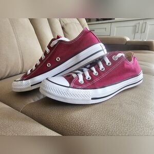 Magenta converse all star shoes